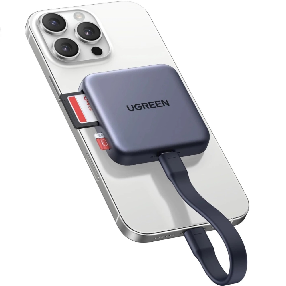 Кардридер магнитный 3-в-1 UGREEN CM898 (65095) серый космос — изображение 2