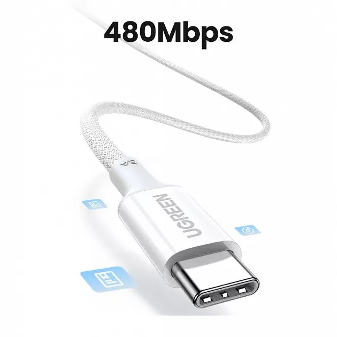 Кабель UGREEN L502 (35220) 1м. белый — изображение 2