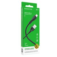 Кабель USB - MicroUSB BOROFONE BX51 2,4A (черный) 1м