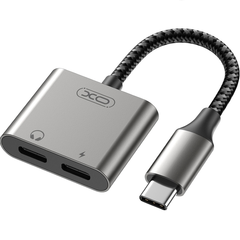 Адаптер Type-C на 2Type-C XO NB-R257A 27W (workable for mostly samsung) Tranish — изображение 2
