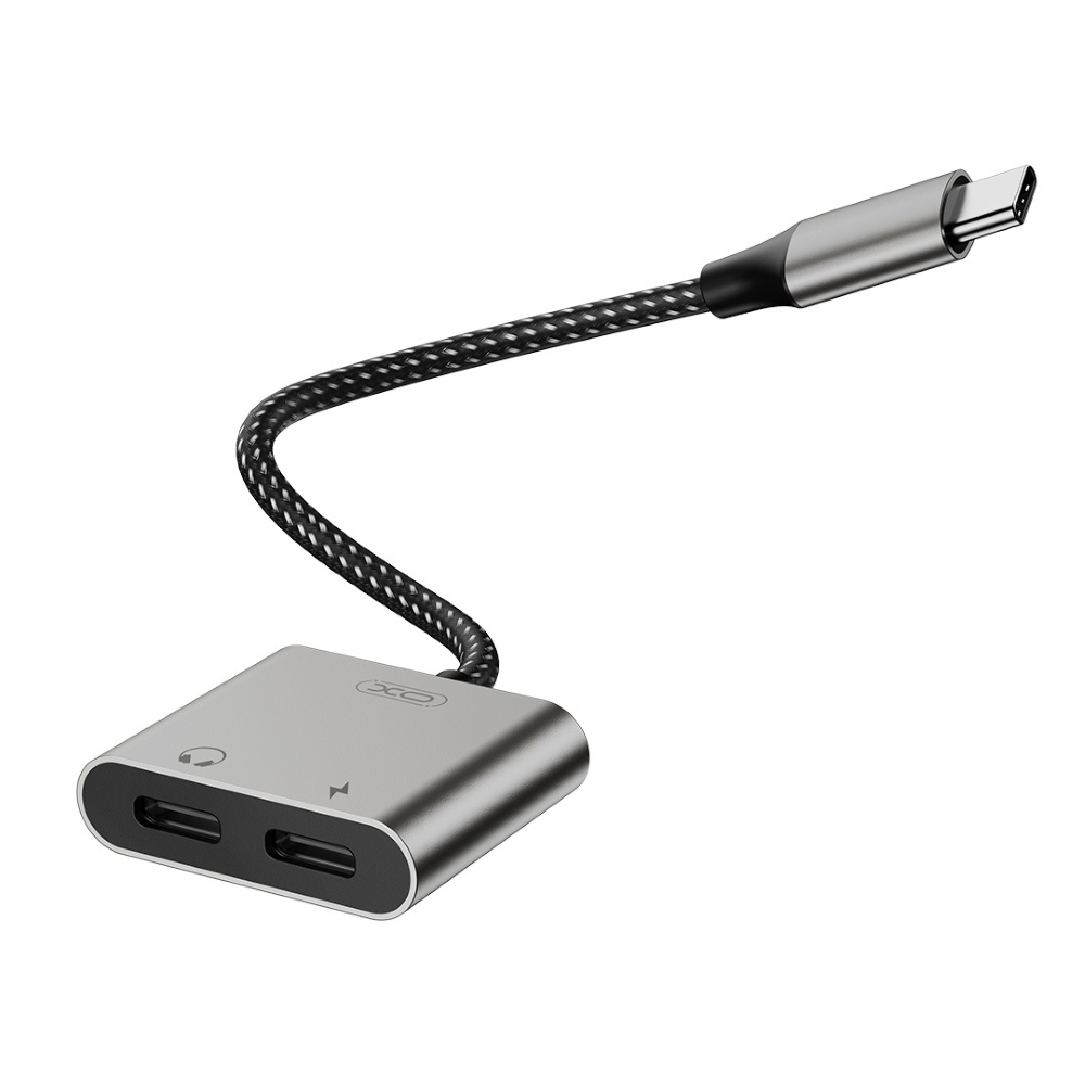 Адаптер Type-C на 2Type-C XO NB-R257A 27W (workable for mostly samsung) Tranish — изображение 3