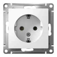 Розетка Systeme Electric ATLASDESIGN ATN000143 с заземлением 16А механизм белый