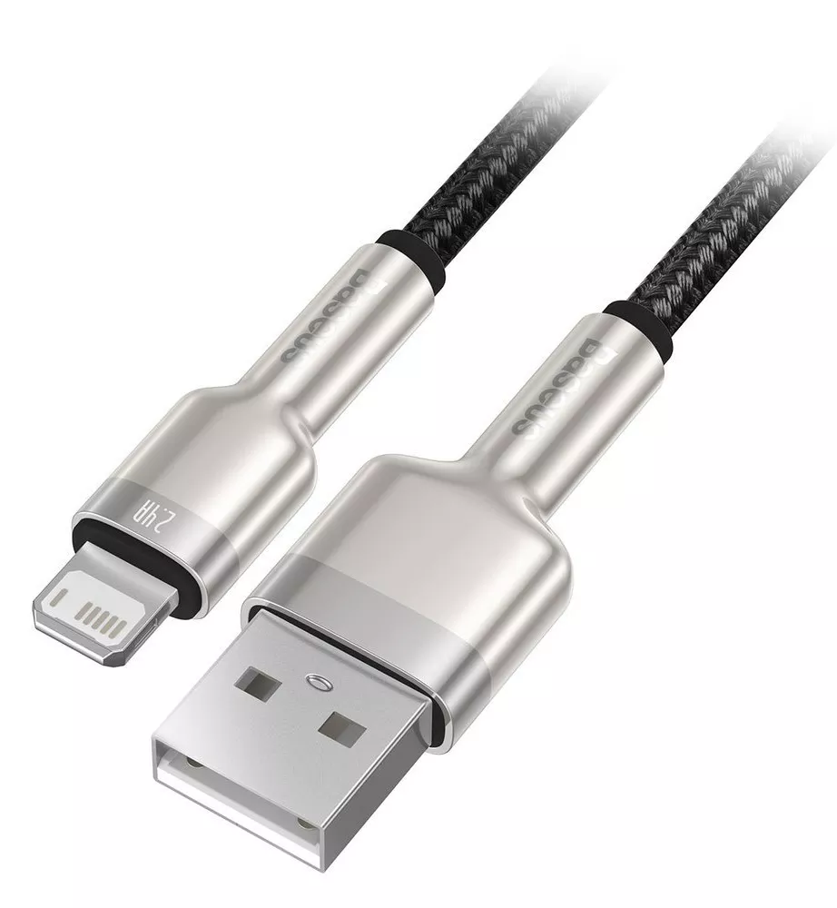 Кабель Baseus Cafule USB to IP 2.4A Black (CALJK-01) — изображение 2