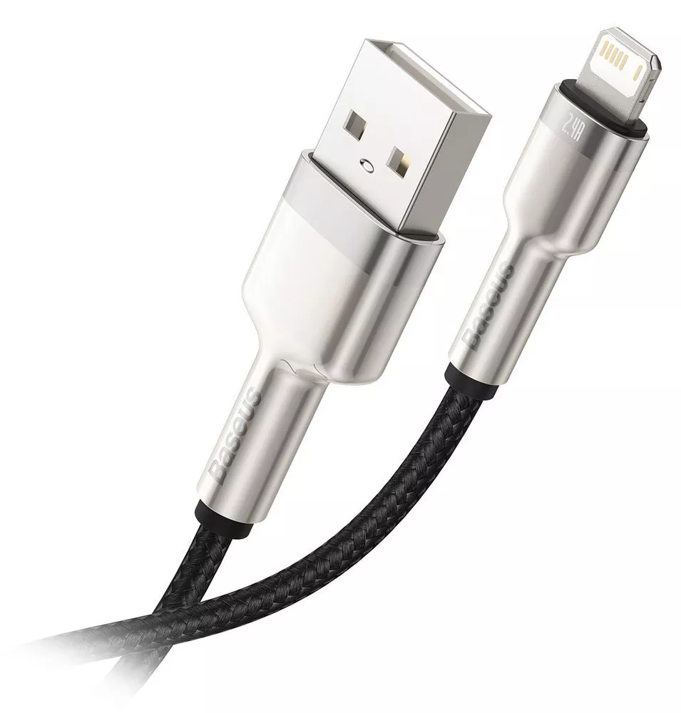 Кабель Baseus Cafule USB to IP 2.4A Black (CALJK-01) — изображение 3