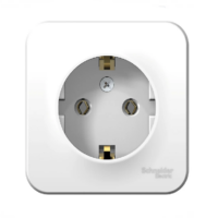 Systeme Electric BLANCA BLNRA010111 розетка наружная  с заземлением без шторок изол.пл., 16А, 250В, белый