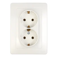 Systeme Electric BLANCA BLNRS001021 скрытой установки розетка двойная с заземлением без шторок, 16А, 250В, белый