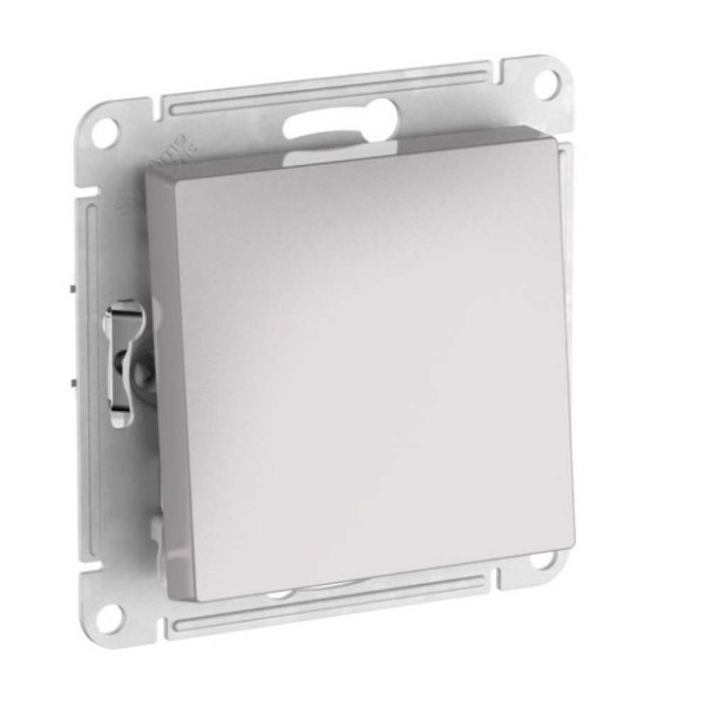 1-клавишный ВЫКЛЮЧАТЕЛЬ Systeme Electric ATLAS DESIGN, сх.1, 10АХ, быстрозажимные клеммы, АЛЮМИНИЙ — изображение 2