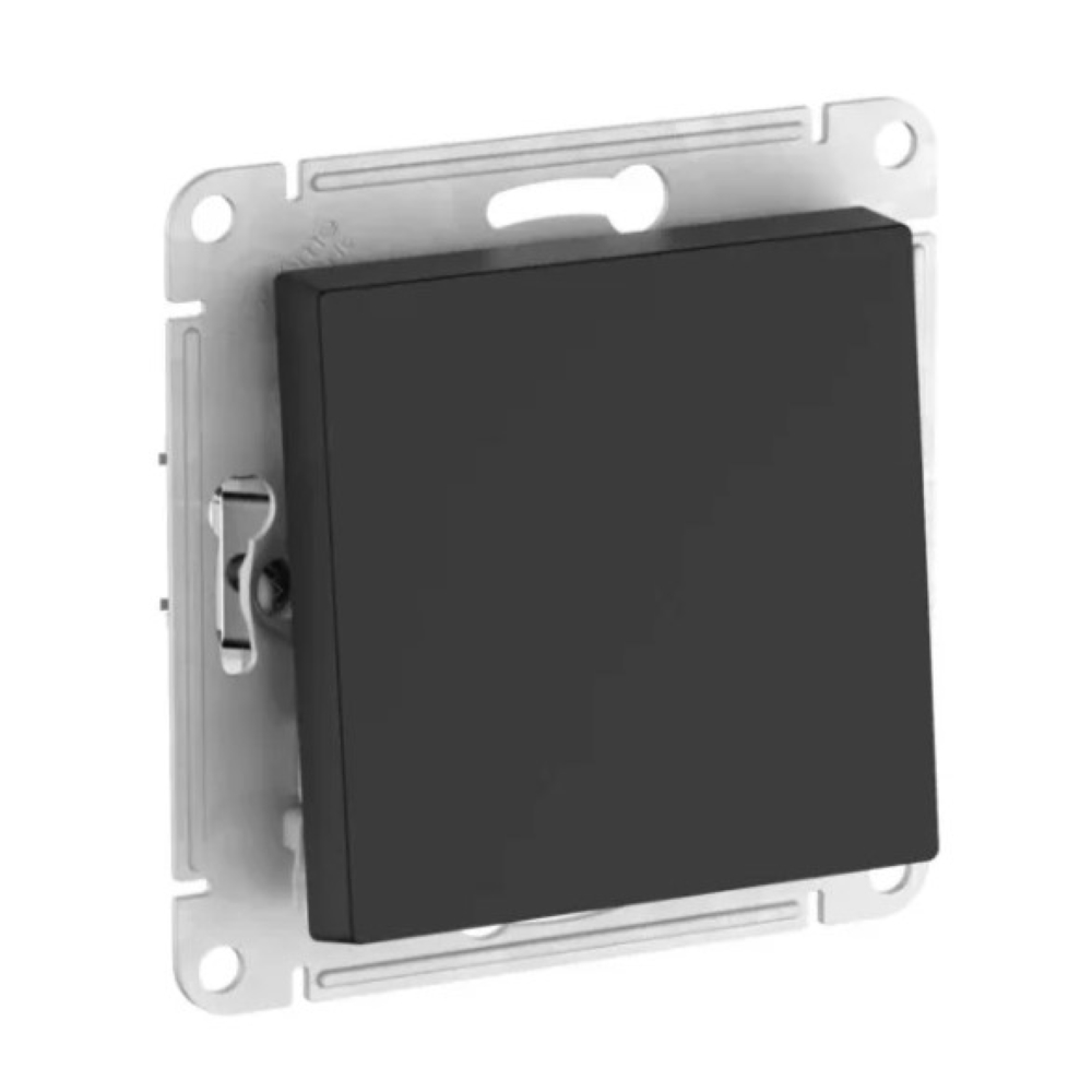 1-клавишный ВЫКЛЮЧАТЕЛЬ Systeme Electric ATLASDESIGN, сх.1, 10АХ, быстрозажимные клеммы, КАРБОН — изображение 2