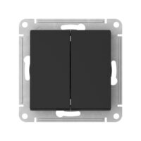 2-клавишный ВЫКЛЮЧАТЕЛЬ Systeme Electric ATLASDESIGN, сх.5, 10АХ, быстрозажимные клеммы, КАРБОН