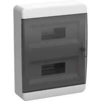 Корпус пластиковый IEK TEKFOR ЩРН-П-24 IP41 черная прозрачная дверь