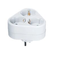 Разветвитель Navigator 94 693 NAD-S-3E-WH 3 гнезда треугольник с заземлением