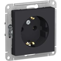 Розетка с заземлением Systeme Electric ATLASDESIGN 16А механизм карбон комплект 5шт