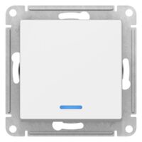 1-клавишный выключатель Systeme Electric ATLASDESIGN с подсветкой, сх.1а, 10АХ, механизм, ЛОТОС