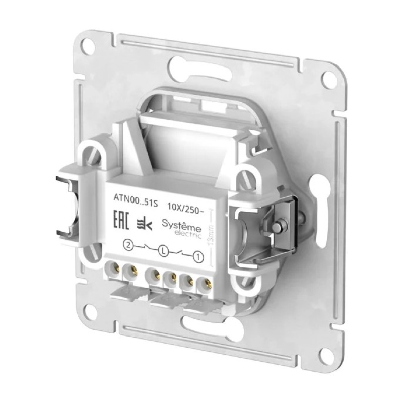2-клавишный выключатель Systeme Electric ATLASDESIGN, сх.5, 10АХ, быстрозажимные клеммы, БЕЖЕВЫЙ — изображение 3