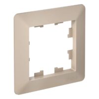 Рамка 1-постовая Systeme Electric ATLASDESIGN AIR , ПЕСОЧНЫЙ/дымчатый белый
