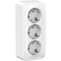 Розетка наружная 3-я Systeme Electric BLANCA с заземлением без шторок с изолирующей пластиной 16А, 250В, белый