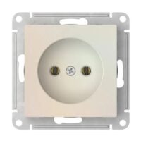 Розетка Systeme Electric ATLASDESIGN без заземления 16А механизм жемчуг