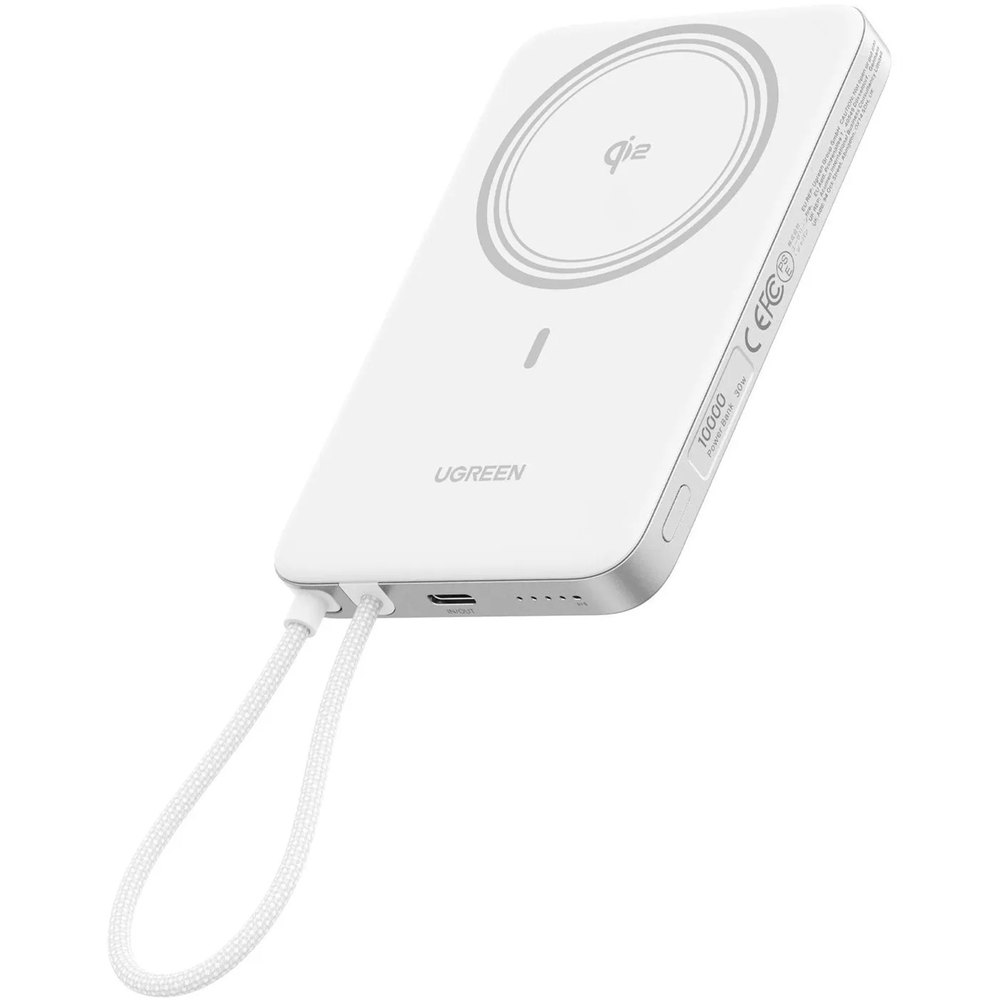 Внешний аккумулятор UGREEN PB570 (75983B) 10000mAh, белый — изображение 2