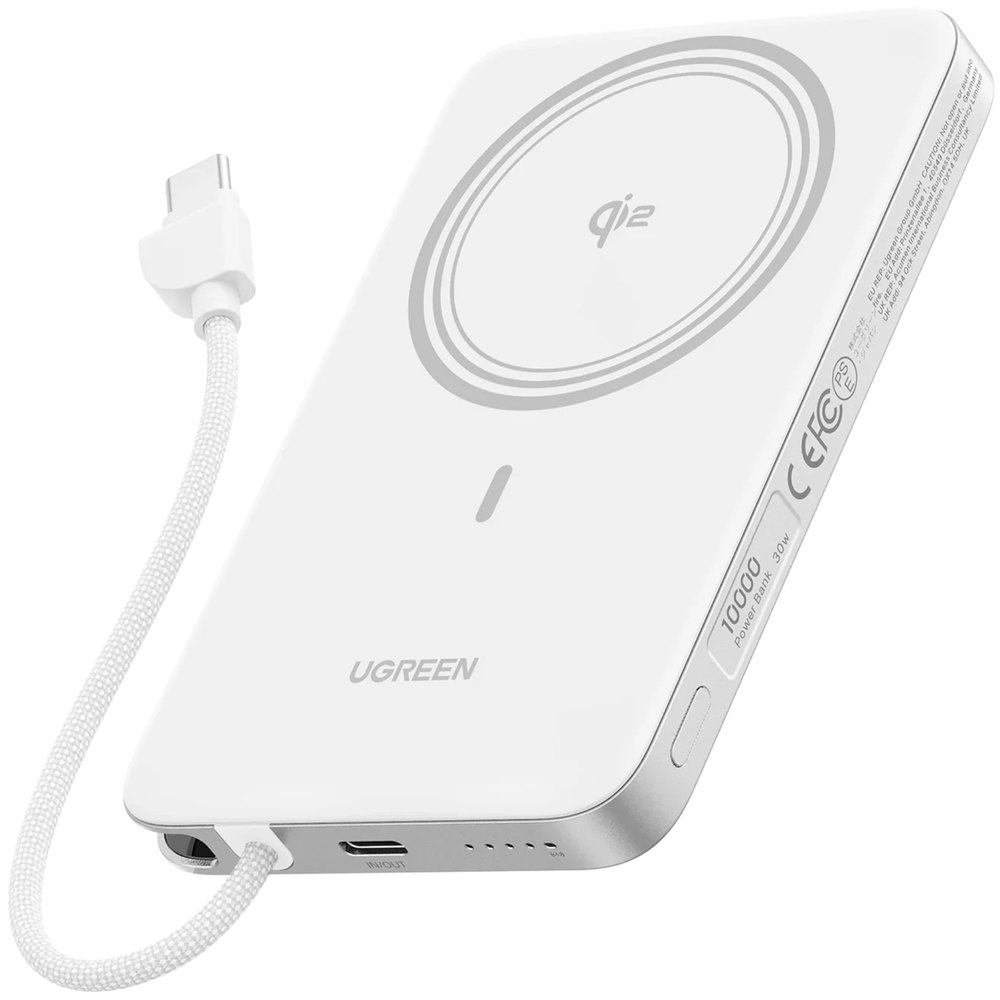 Внешний аккумулятор UGREEN PB570 (75983B) 10000mAh, белый — изображение 3