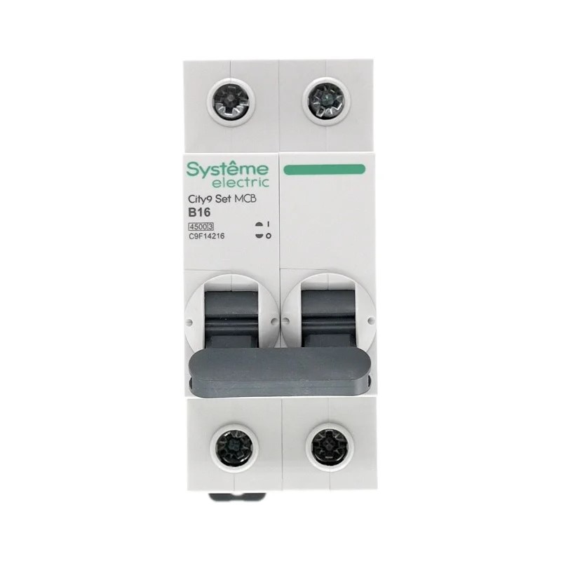 Выключатель автоматический двухполюсный Systeme Electric City9 Set 16А B 4.5kA 230В — изображение 2