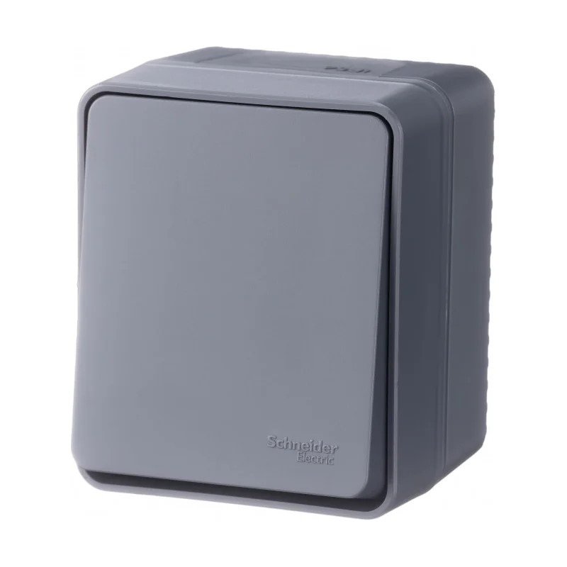 Выключатель одноклавишный Systeme Electric AtlasDesign Profi54 IP54 10 АХ, АНТРАЦИТ, Россия